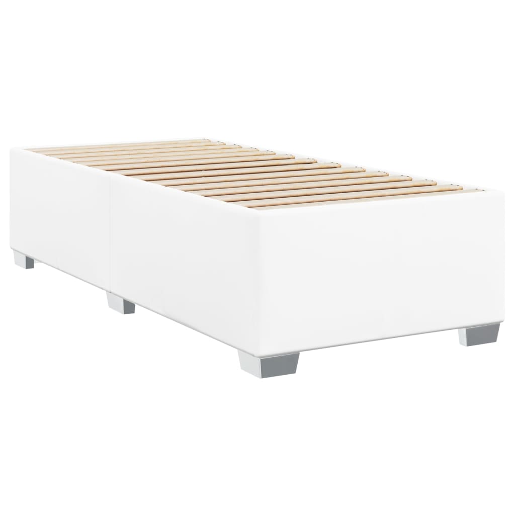 Giroletto a Molle con Materasso Bianco 100x200 cm in Similpelle