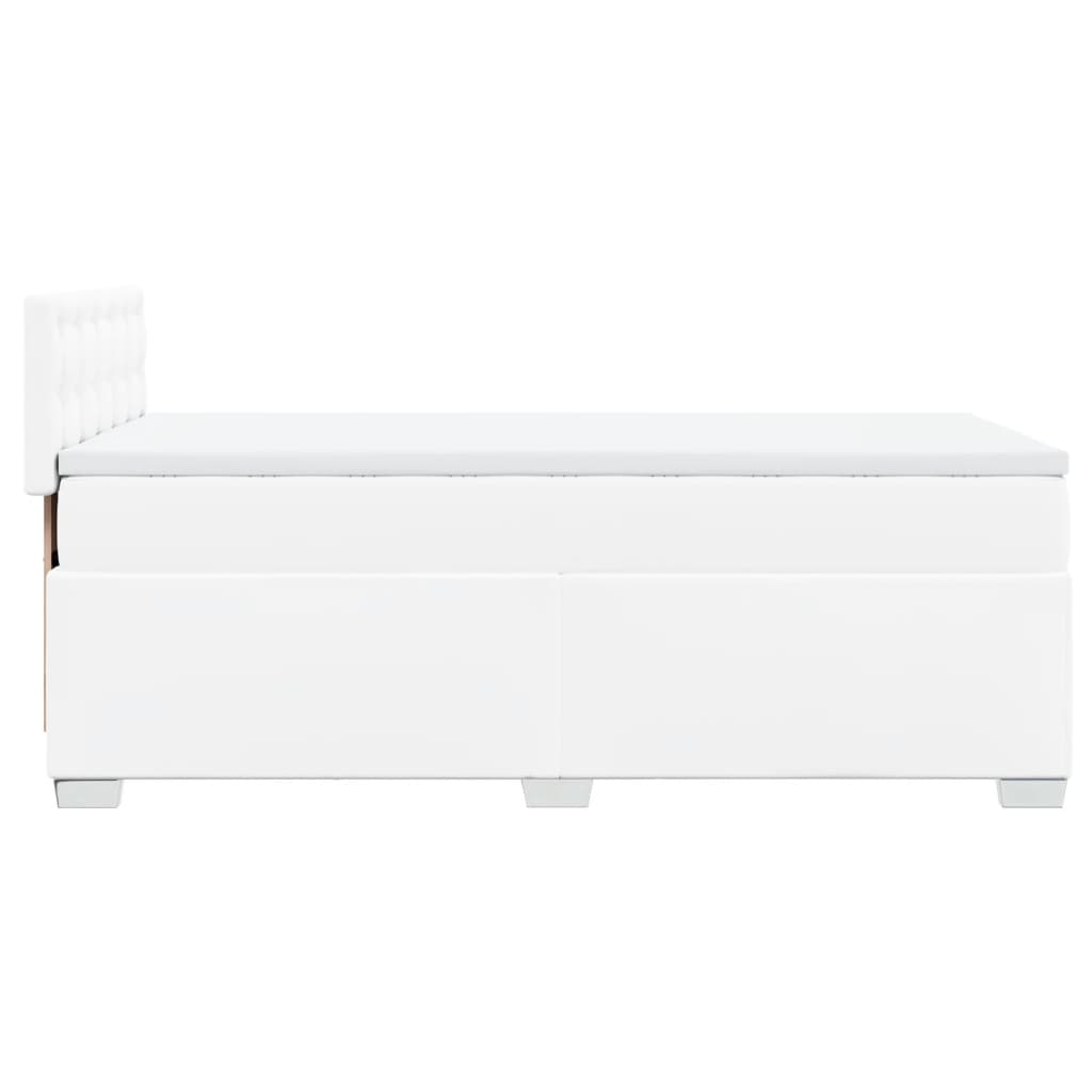 Giroletto a Molle con Materasso Bianco 100x200 cm in Similpelle | homemem39