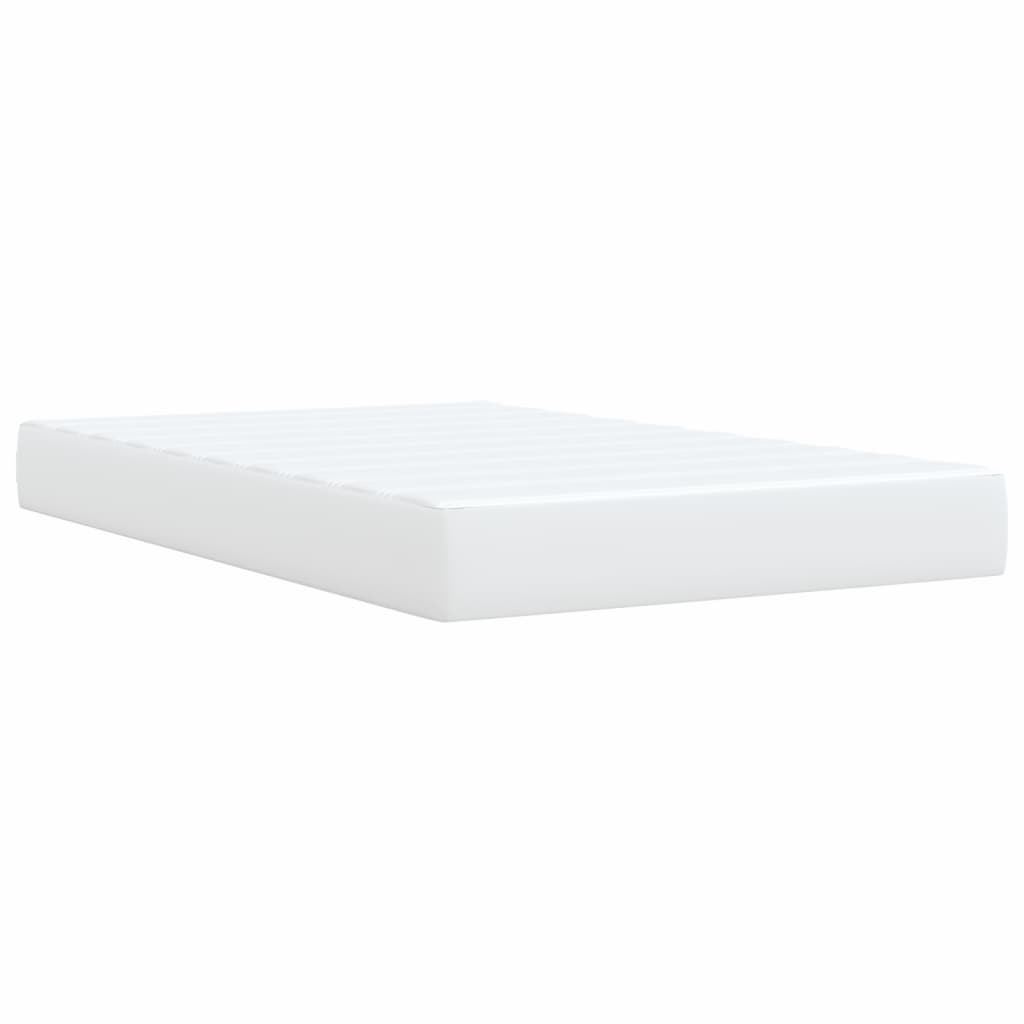 Giroletto a Molle con Materasso Bianco 120x190 cm in Similpelle