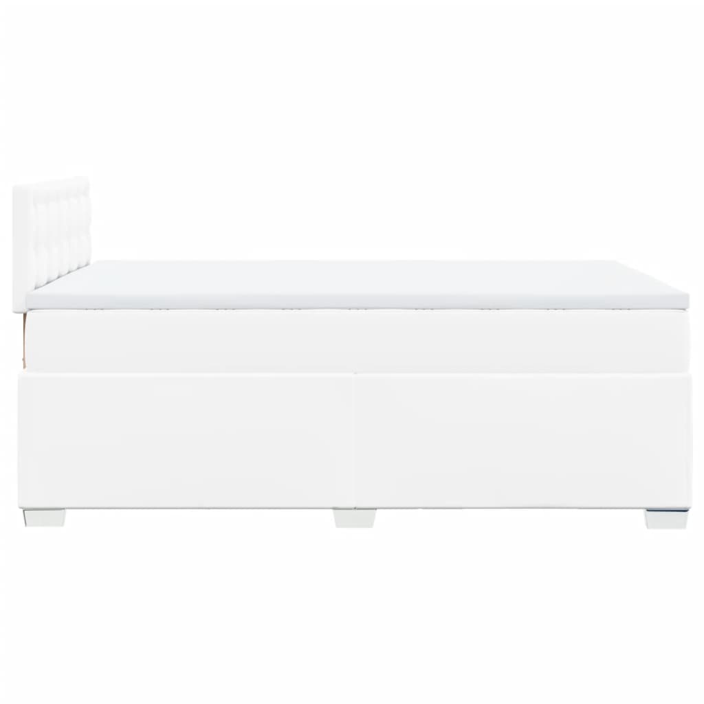 Giroletto a Molle con Materasso Bianco 120x190 cm in Similpelle | homemem39
