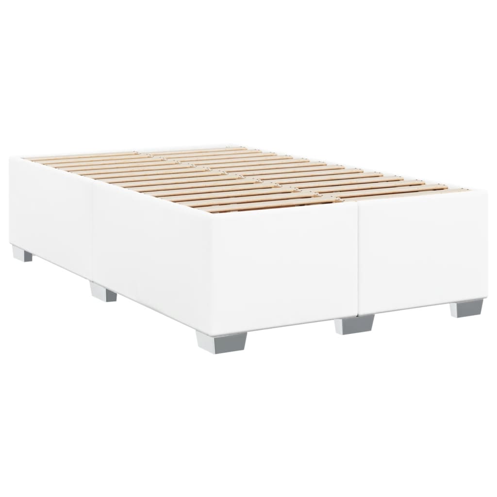Giroletto a Molle con Materasso Bianco 120x200 cm in Similpelle
