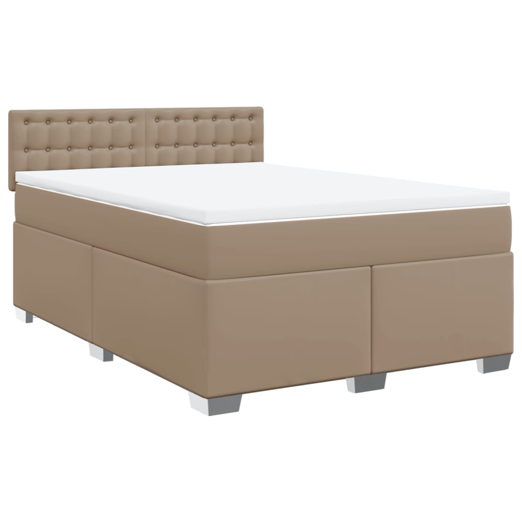 Giroletto a Molle con Materasso Cappuccino 140x190cm Similpelle