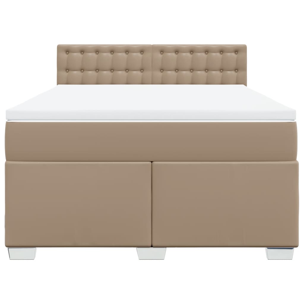Giroletto a Molle con Materasso Cappuccino 160x200cm Similpelle