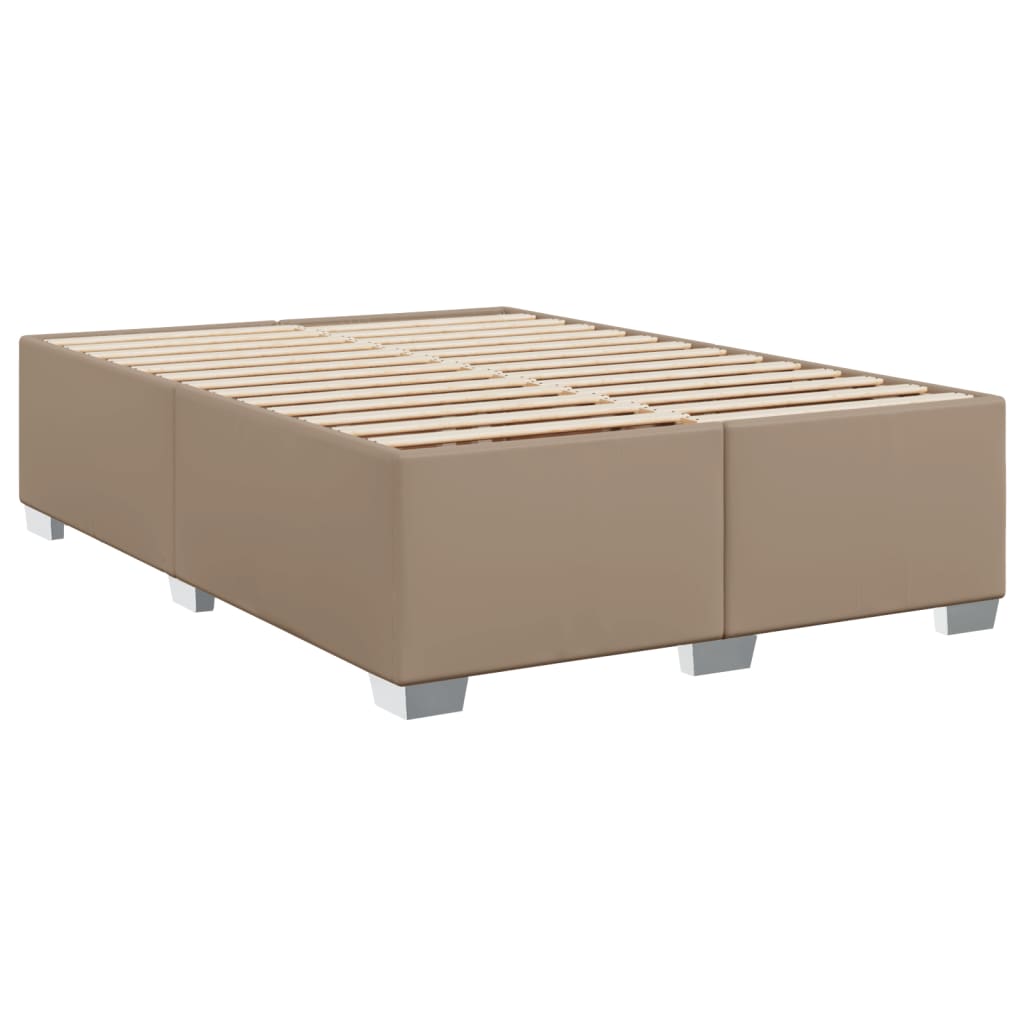 Giroletto a Molle con Materasso Cappuccino 160x200cm Similpelle