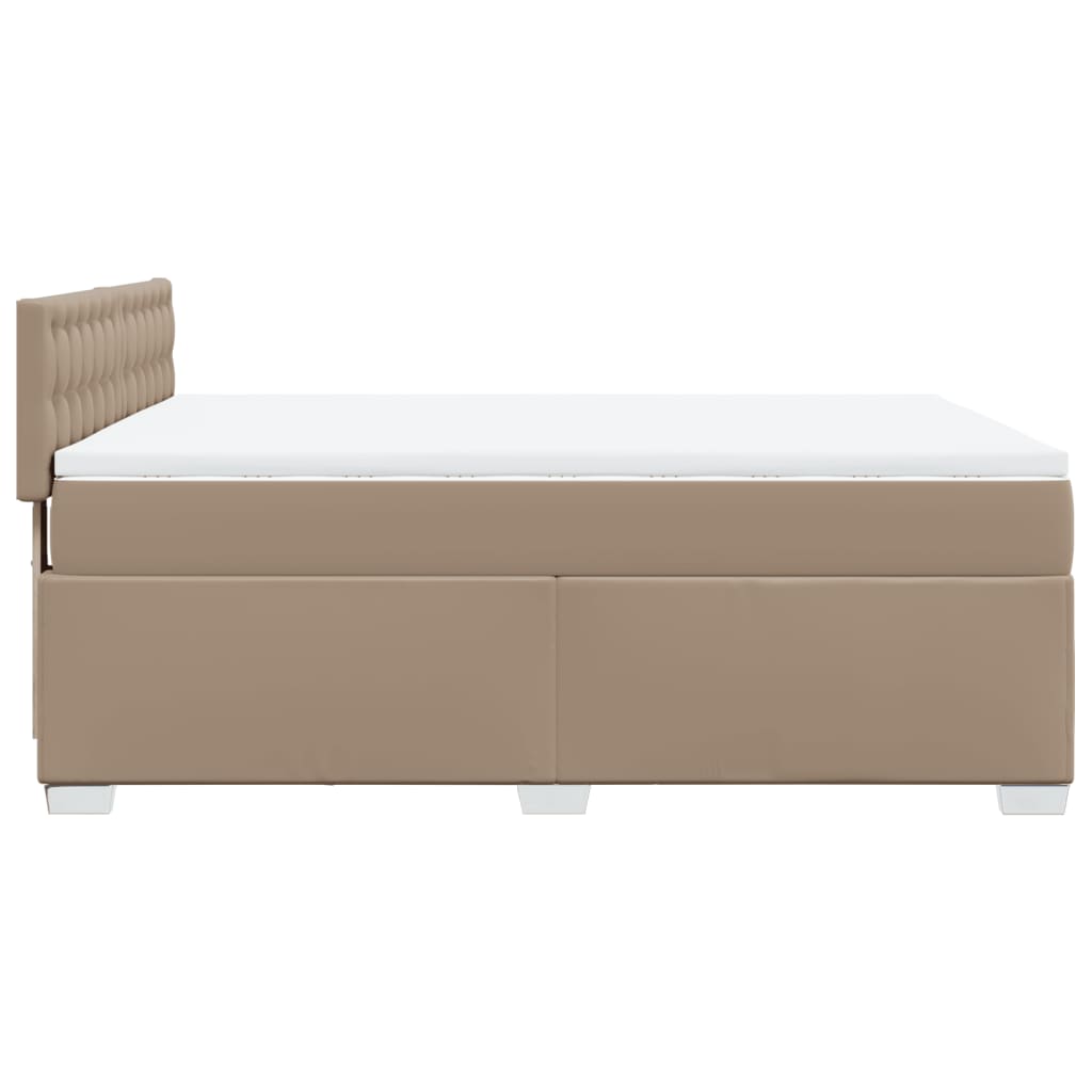 Giroletto a Molle con Materasso Cappuccino 160x200cm Similpelle