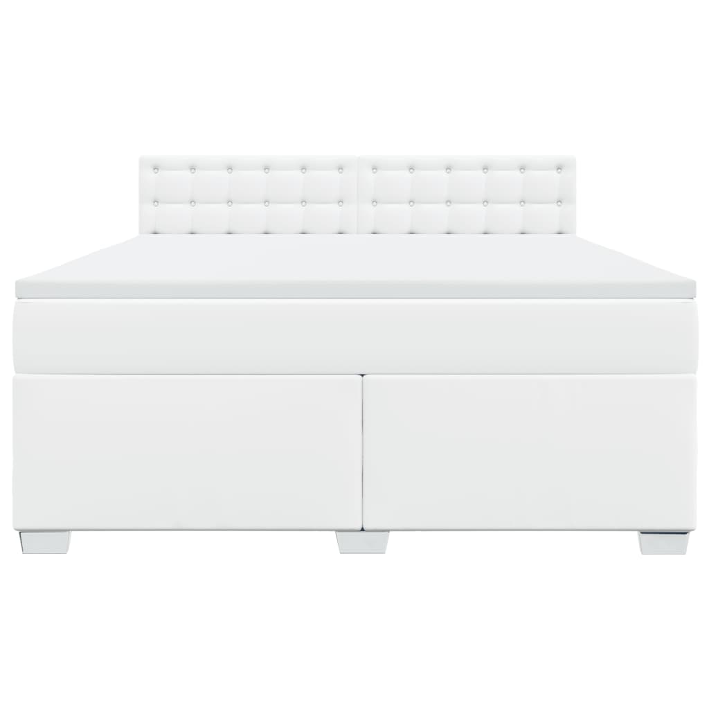 Giroletto a Molle con Materasso Bianco 180x200 cm in Similpelle