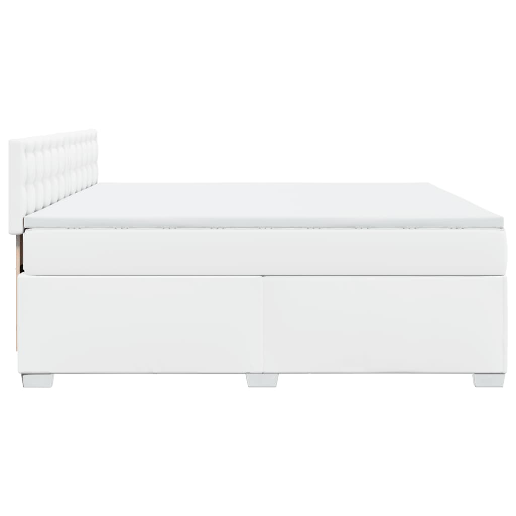 Giroletto a Molle con Materasso Bianco 180x200 cm in Similpelle | homemem39