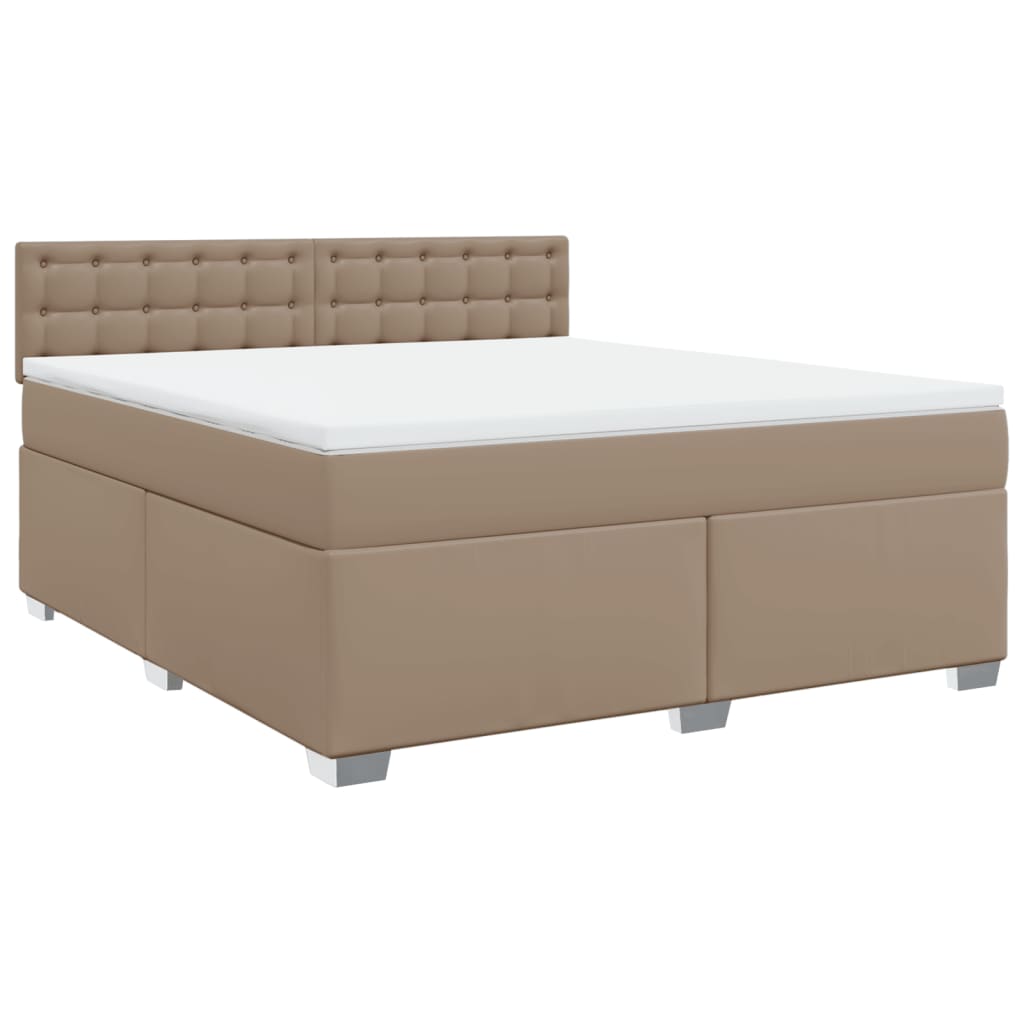 Giroletto a Molle con Materasso Cappuccino 180x200cm Similpelle