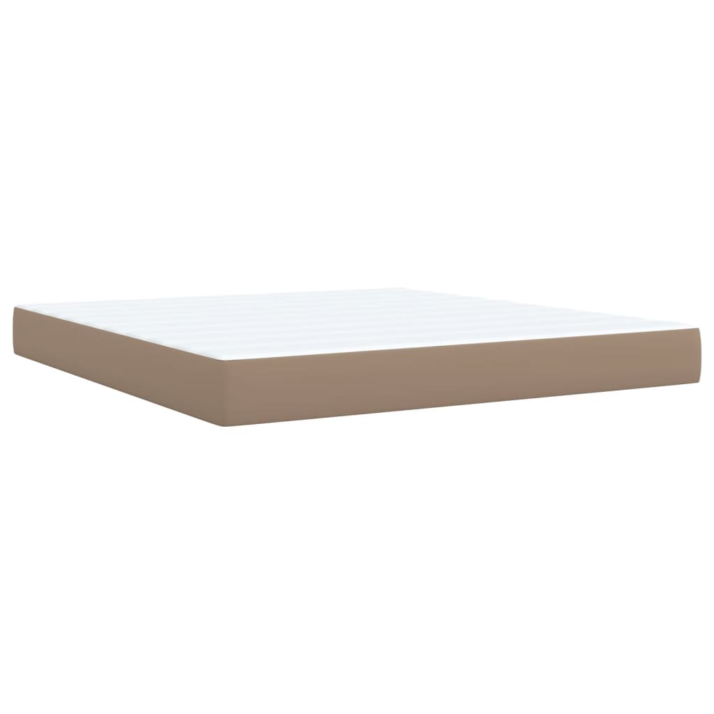 Giroletto a Molle con Materasso Cappuccino 180x200cm Similpelle