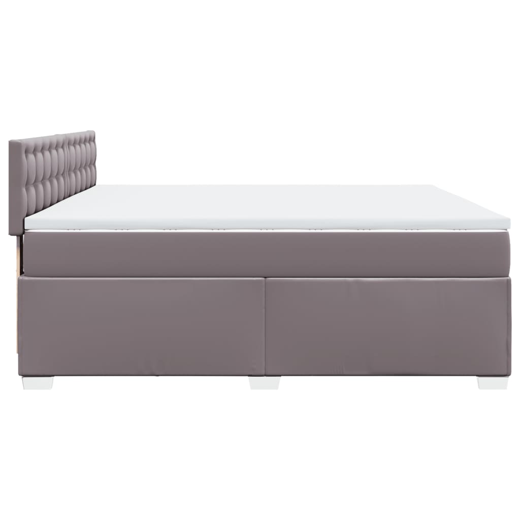 Giroletto a Molle con Materasso Grgio 200x200 cm in Similpelle | homemem39