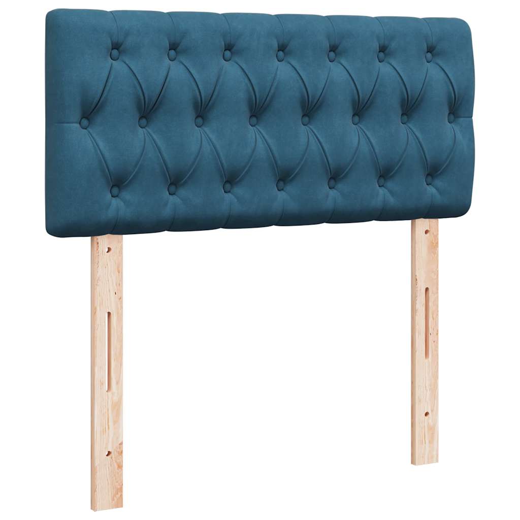 Giroletto a Molle con Materasso Blu 80x200 cm in Velluto
