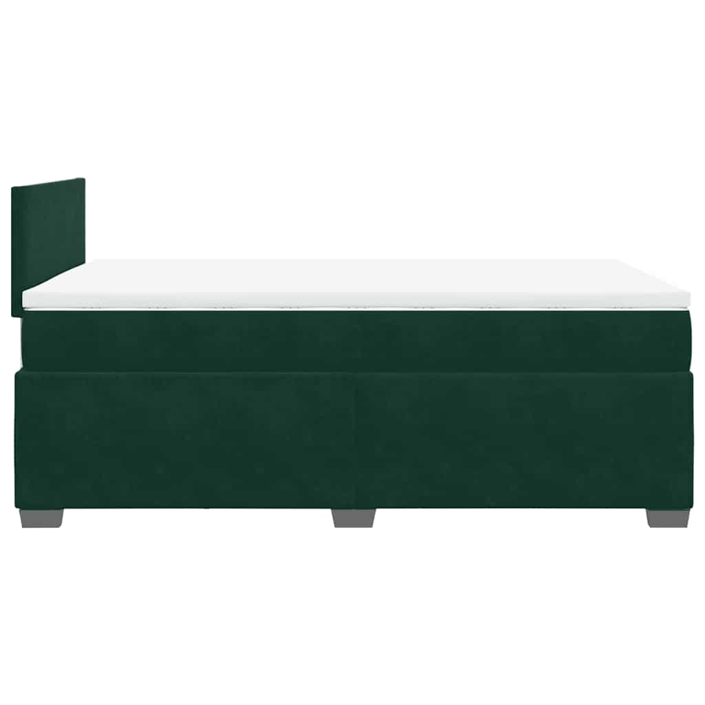Giroletto a Molle con Materasso Verde Scuro 120x190 cm Velluto | homemem39