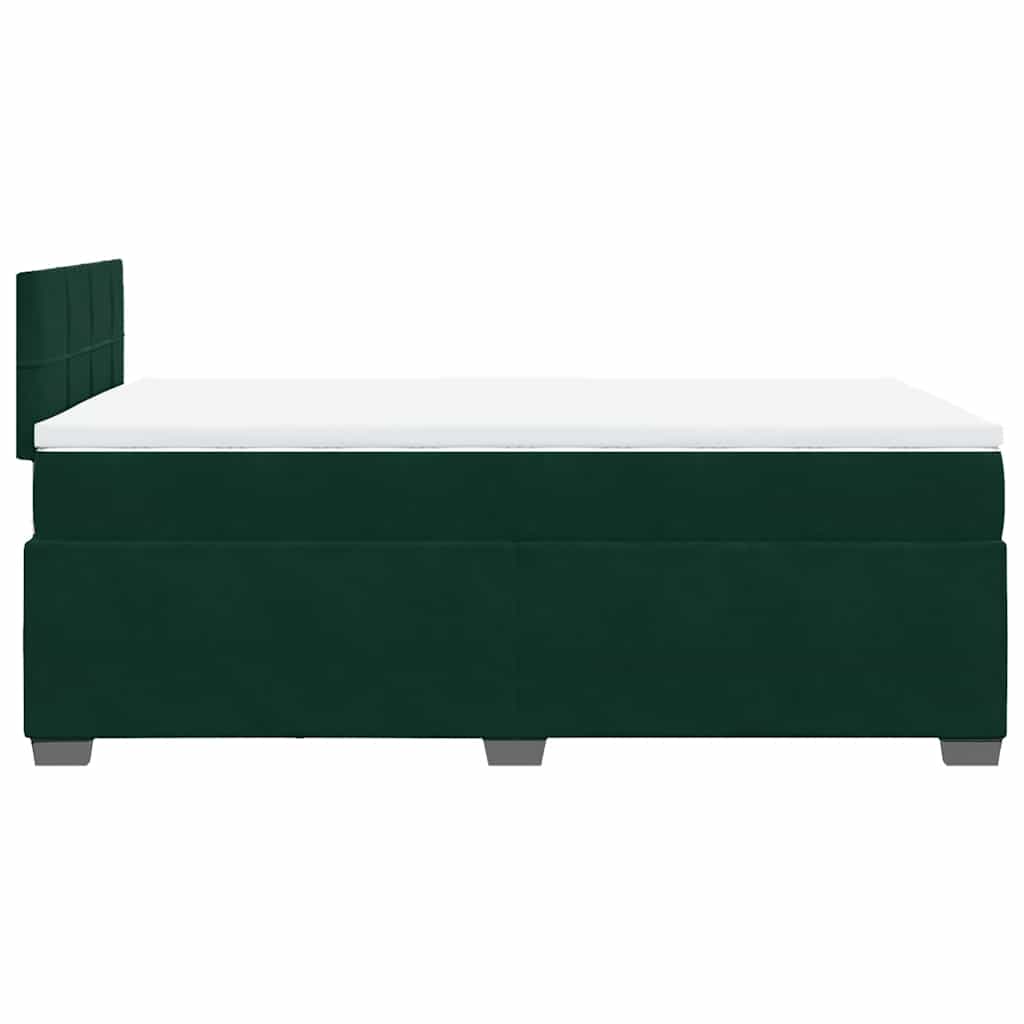 Giroletto a Molle con Materasso Verde Scuro 120x190 cm Velluto | homemem39