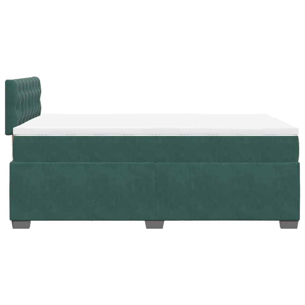 Giroletto a Molle con Materasso Verde Scuro 120x190 cm Velluto | homemem39