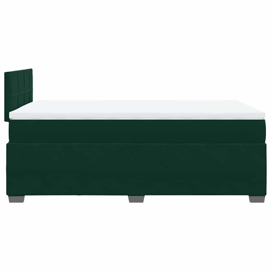 Giroletto a Molle con Materasso Verde Scuro 120x200 cm Velluto | homemem39