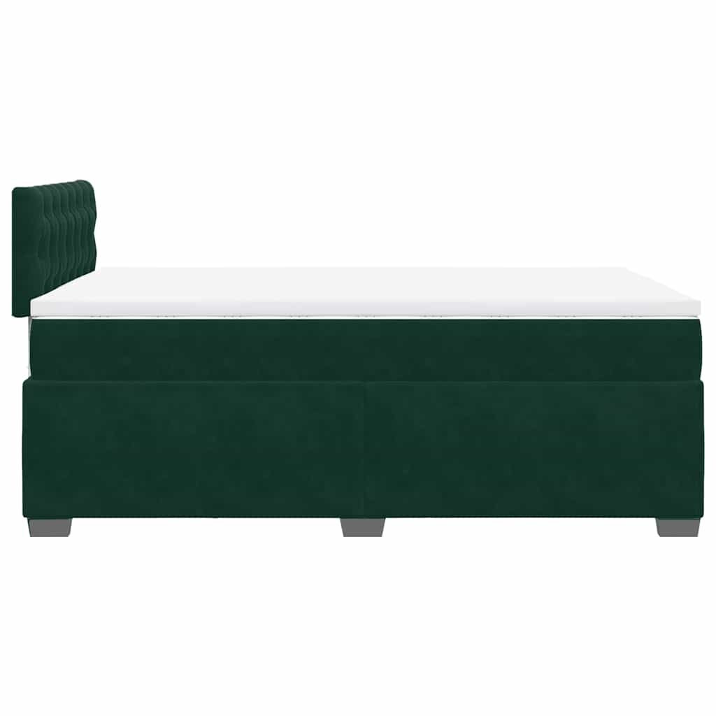 Giroletto a Molle con Materasso Verde Scuro 120x200 cm Velluto | homemem39