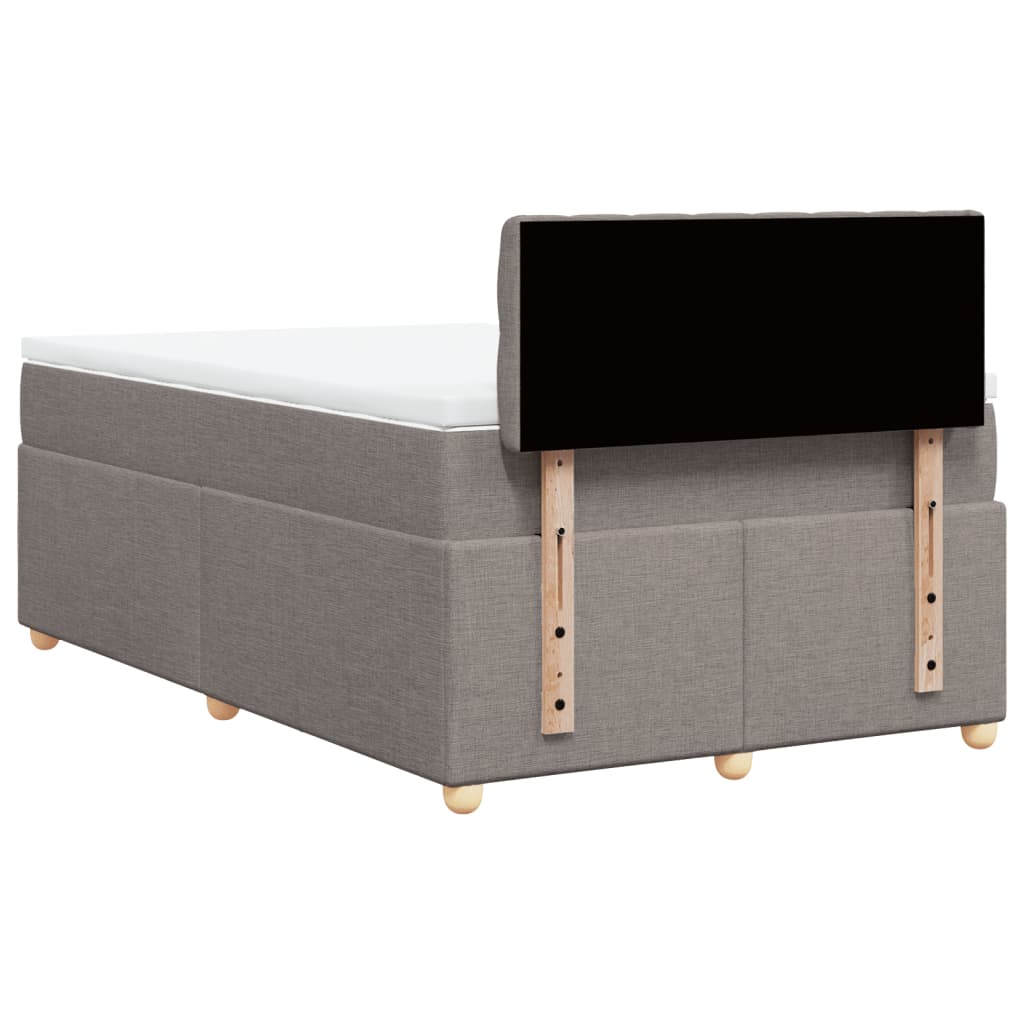 Giroletto a Molle con Materasso Tortora 120x190 cm in Tessuto | homemem39