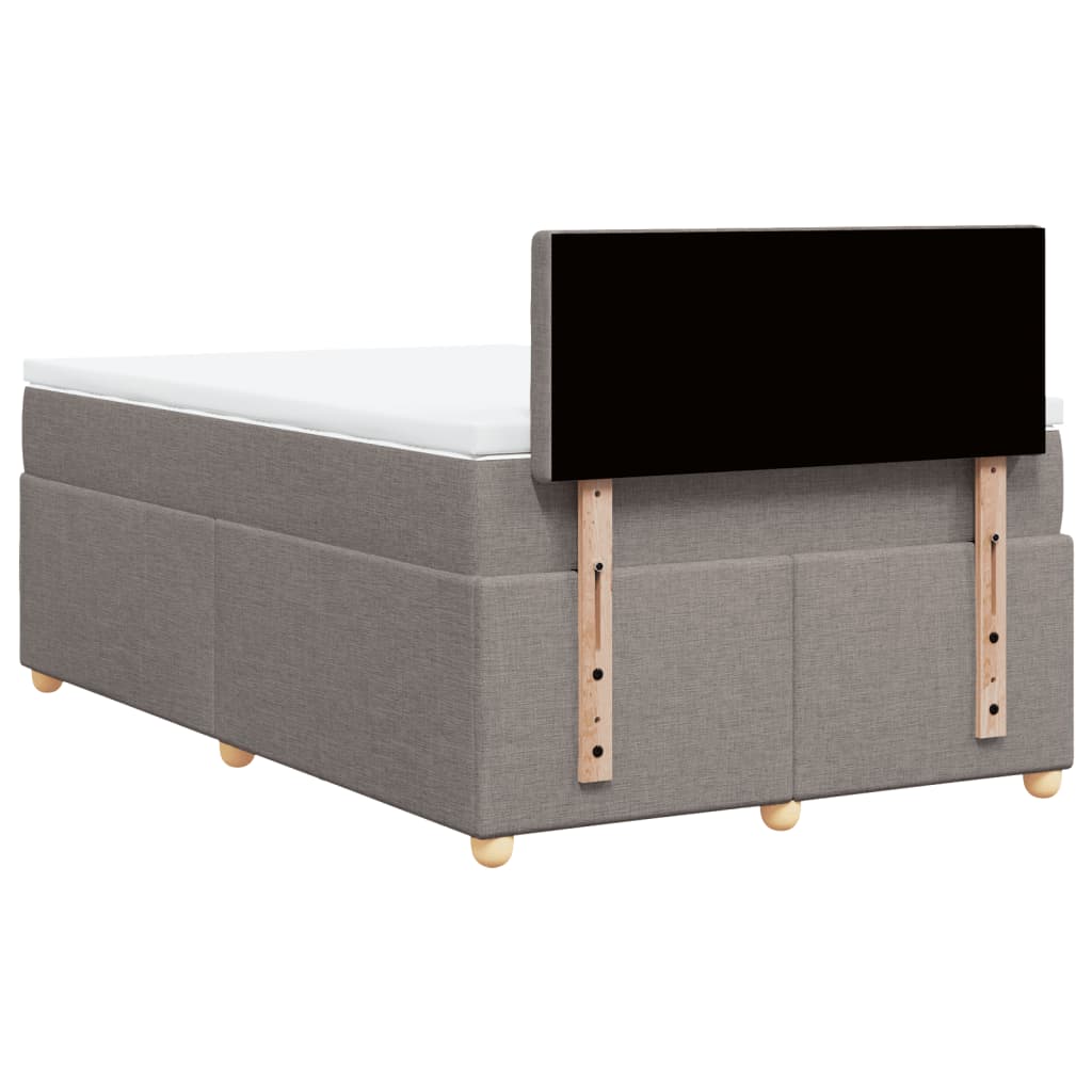 Giroletto a Molle con Materasso Tortora 120x190 cm in Tessuto