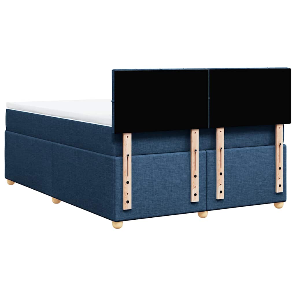 Giroletto a Molle con Materasso Blu 140x190 cm in Tessuto