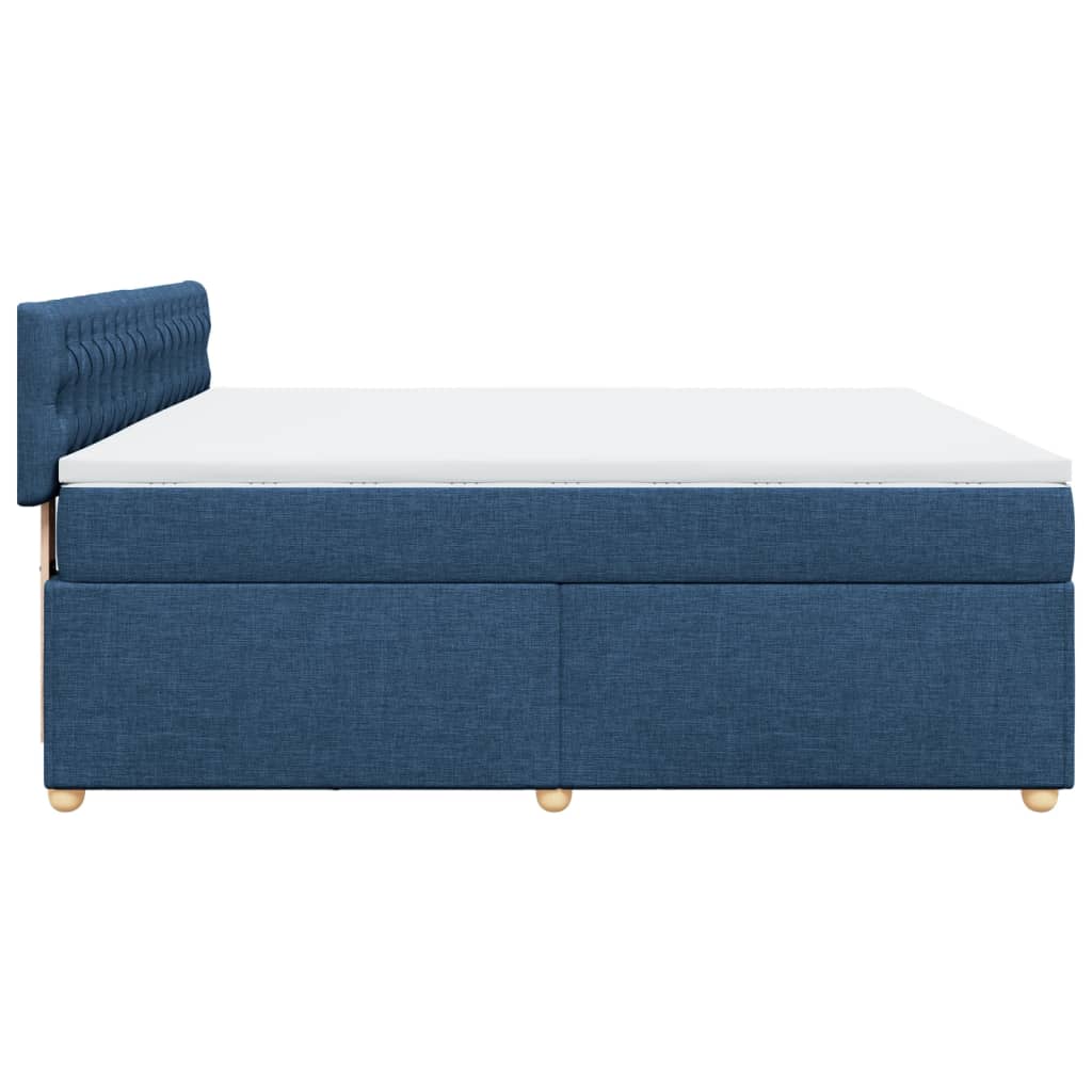 Giroletto a Molle con Materasso Blu 180x200 cm in Tessuto