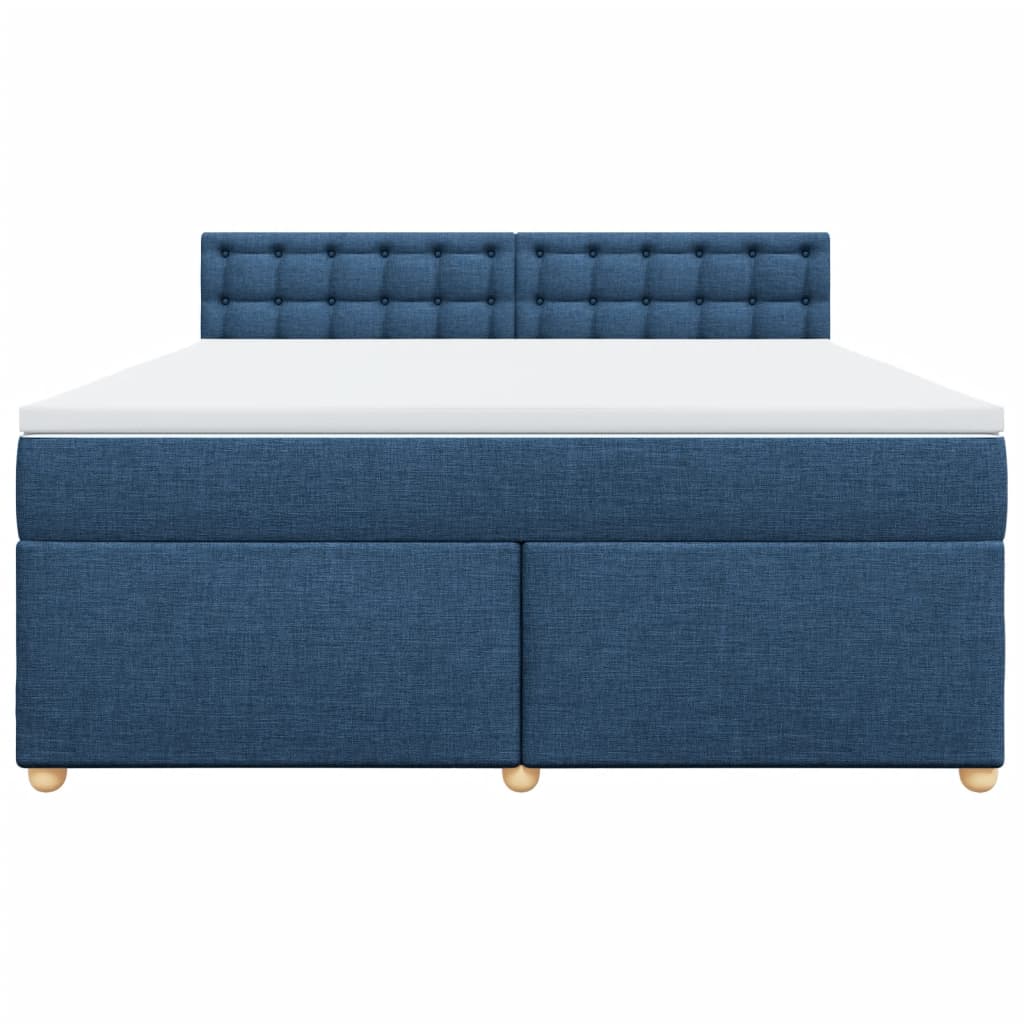 Giroletto a Molle con Materasso Blu 180x200 cm in Tessuto