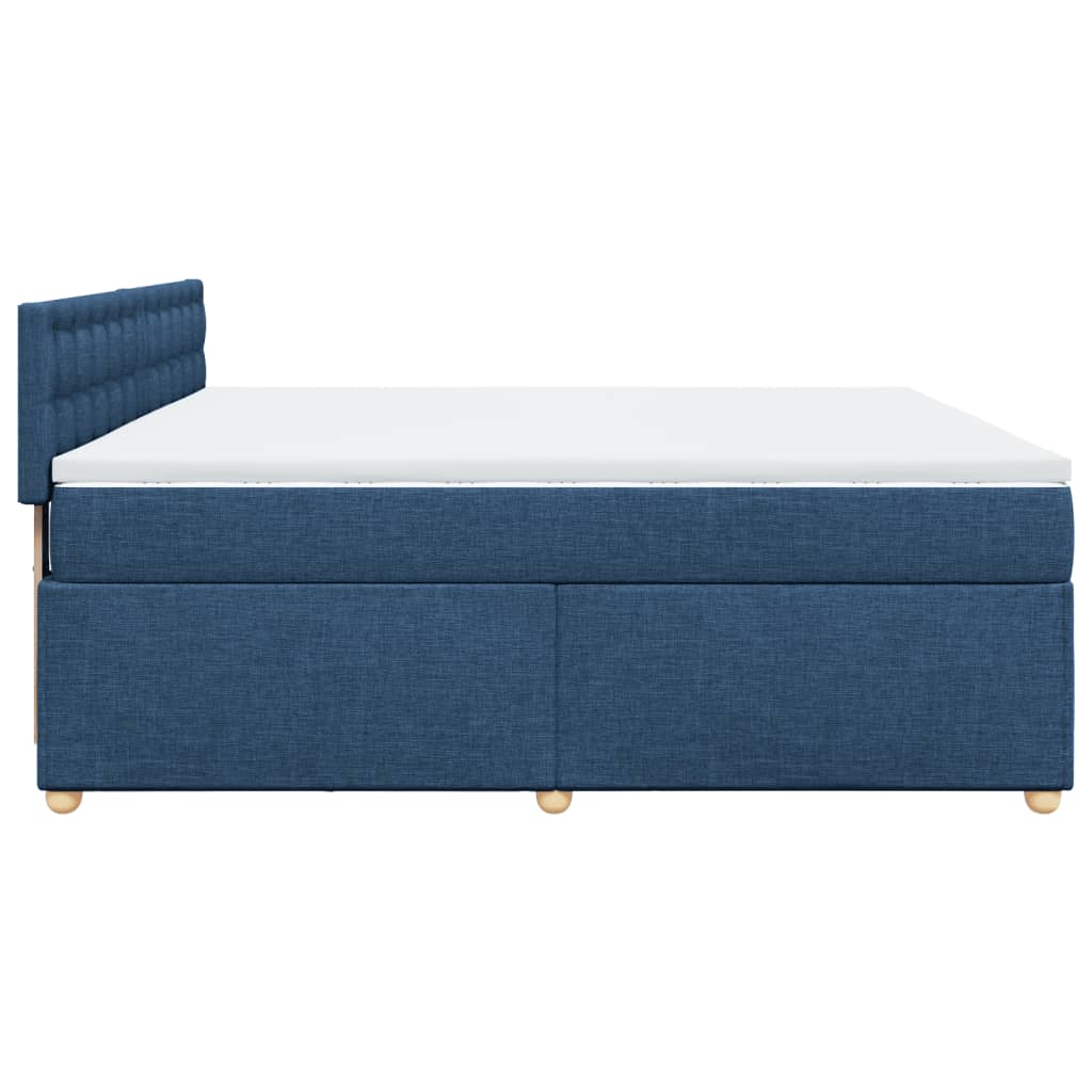 Giroletto a Molle con Materasso Blu 180x200 cm in Tessuto