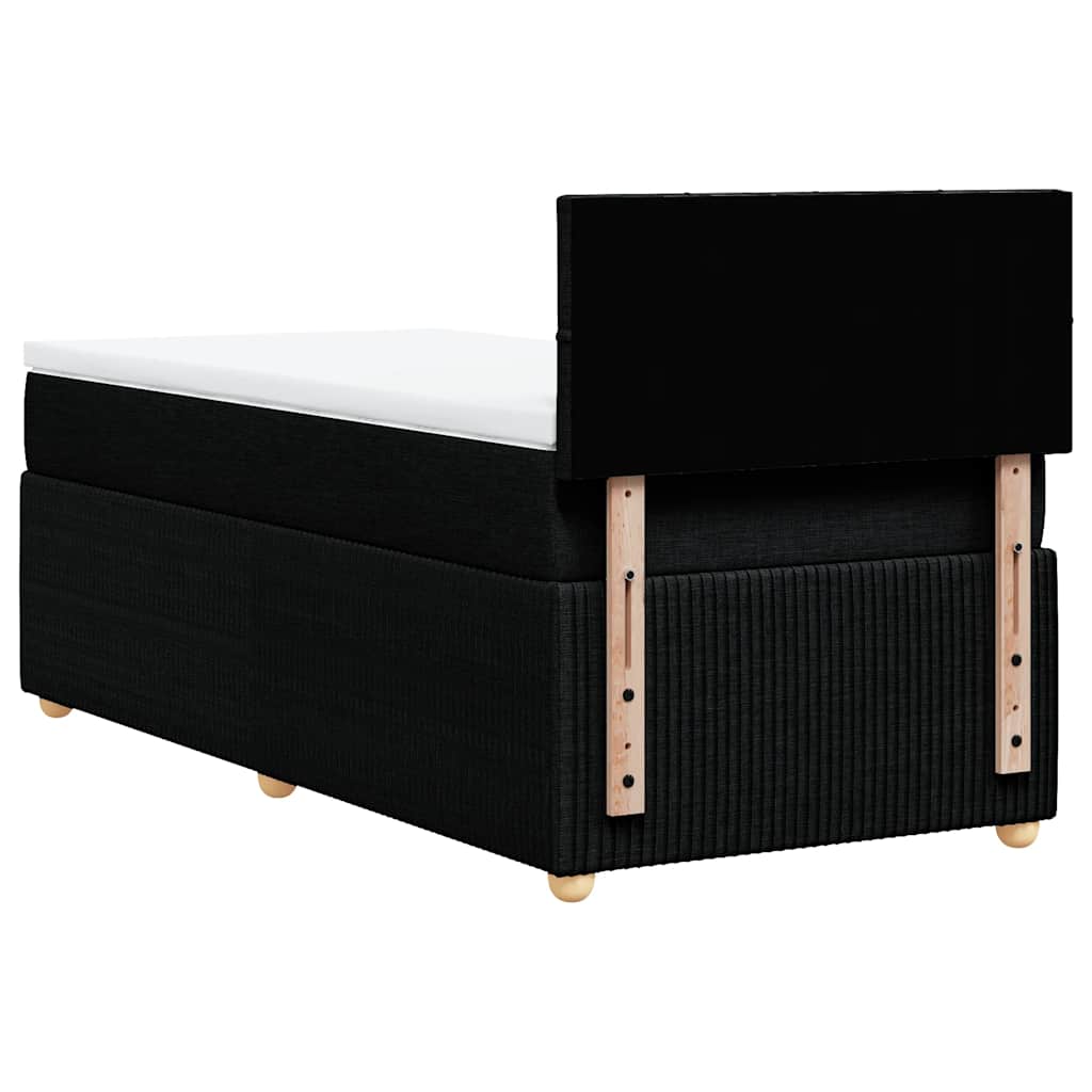 Giroletto a Molle con Materasso Nero 80x200 cm inTessuto