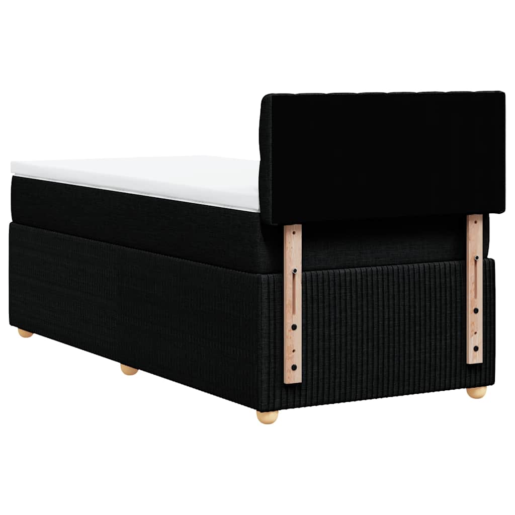 Giroletto a Molle con Materasso Nero 80x200 cm inTessuto | homemem39