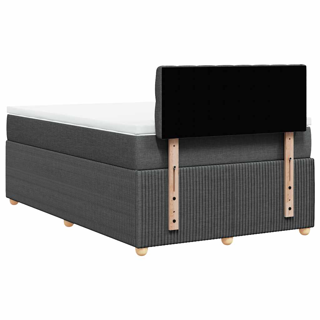 Giroletto a Molle con Materasso Grigio Scuro 120x190cm Tessuto