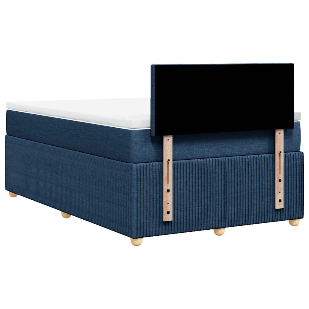 Giroletto a Molle con Materasso Blu 120x200 cm in Tessuto
