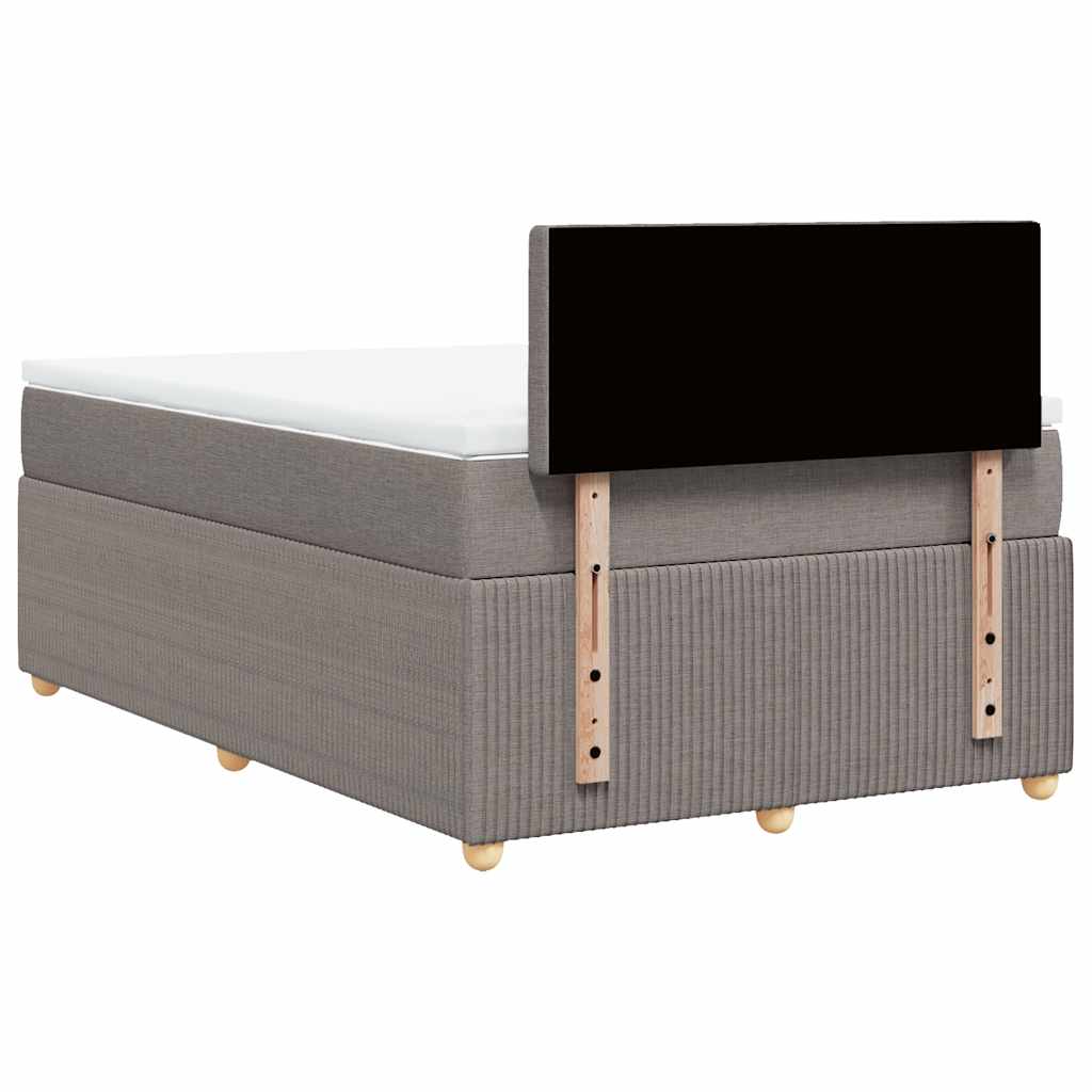 Giroletto a Molle con Materasso Tortora 120x200 cm in Tessuto