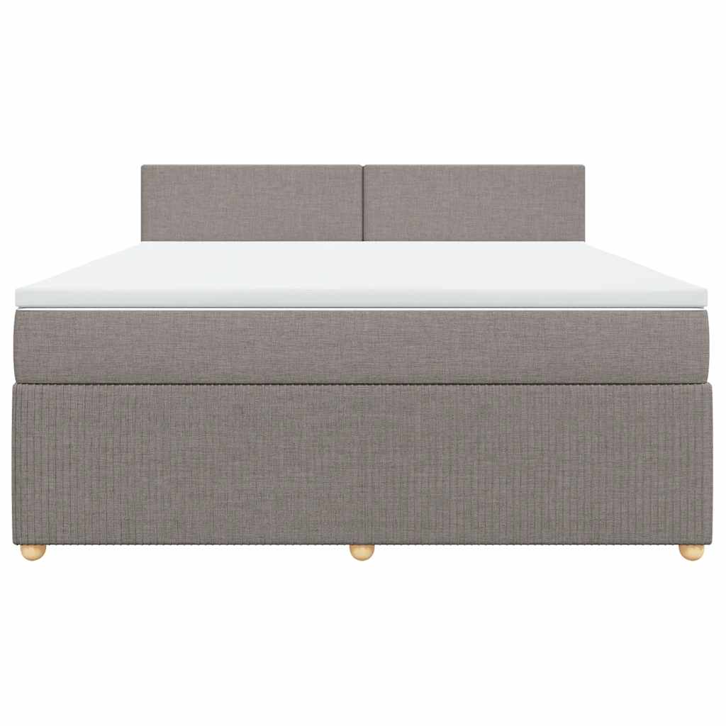 Giroletto a Molle con Materasso Tortora 180x200 cm in Tessuto