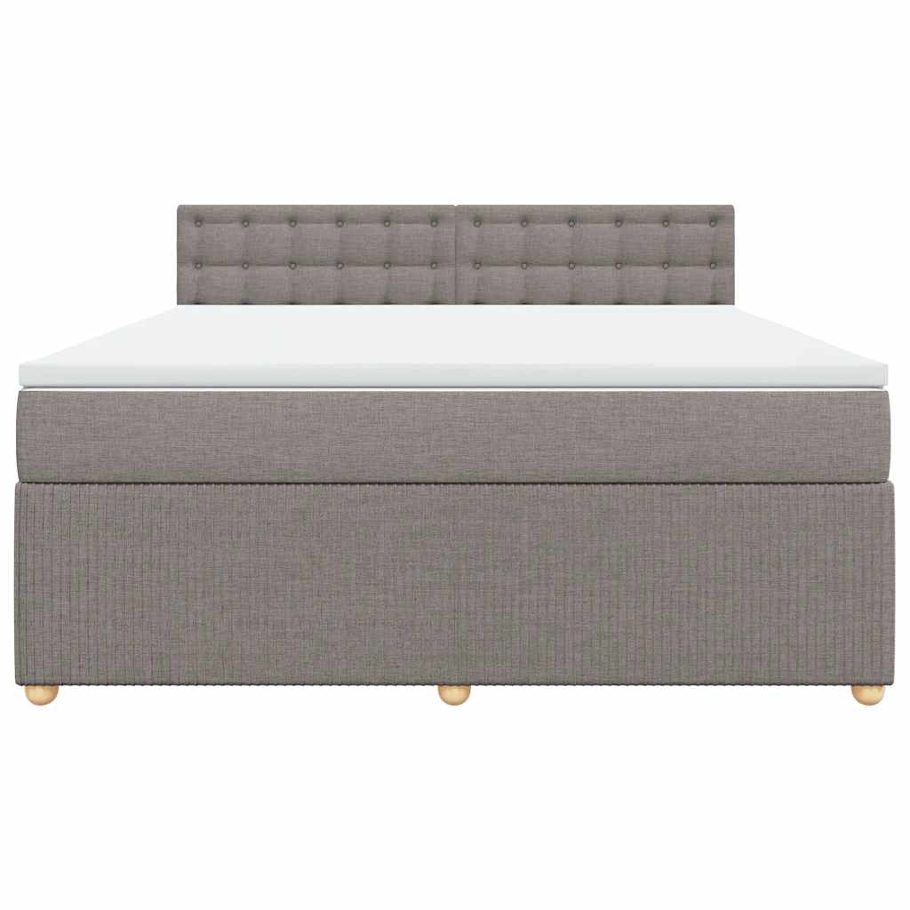 Giroletto a Molle con Materasso Tortora 180x200 cm in Tessuto