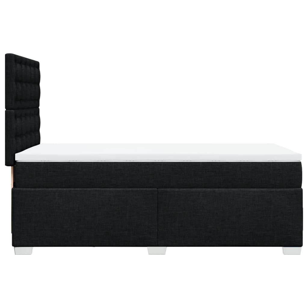 Giroletto a Molle con Materasso Nero 80x200 cm inTessuto