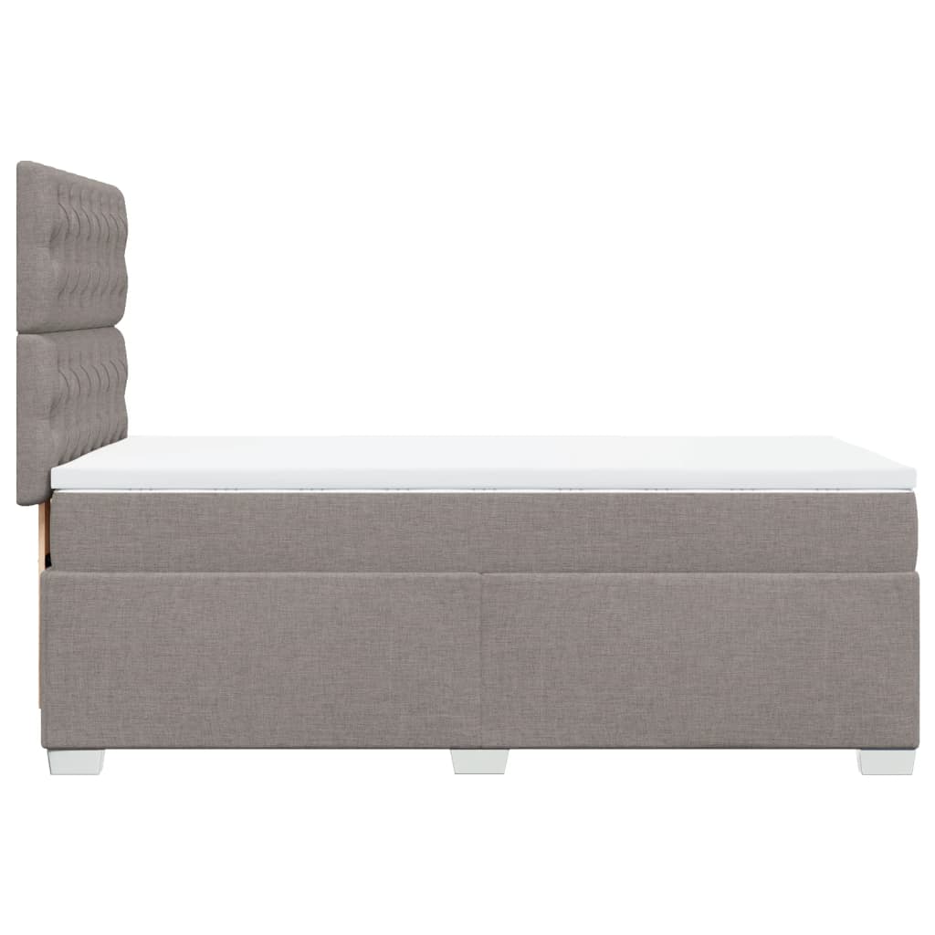 Giroletto a Molle con Materasso Tortora 90x190 cm in Tessuto