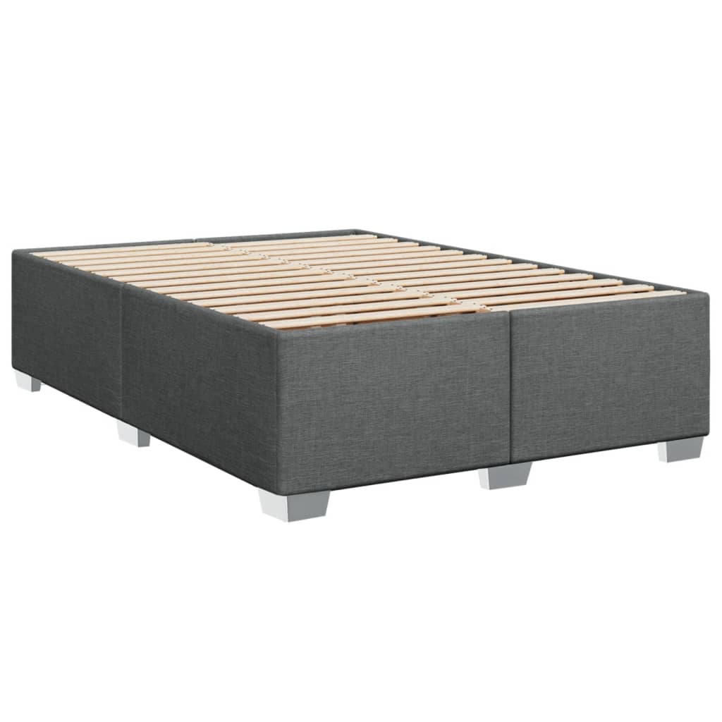 Giroletto a Molle con Materasso Grigio Scuro 160x200 cm Tessuto