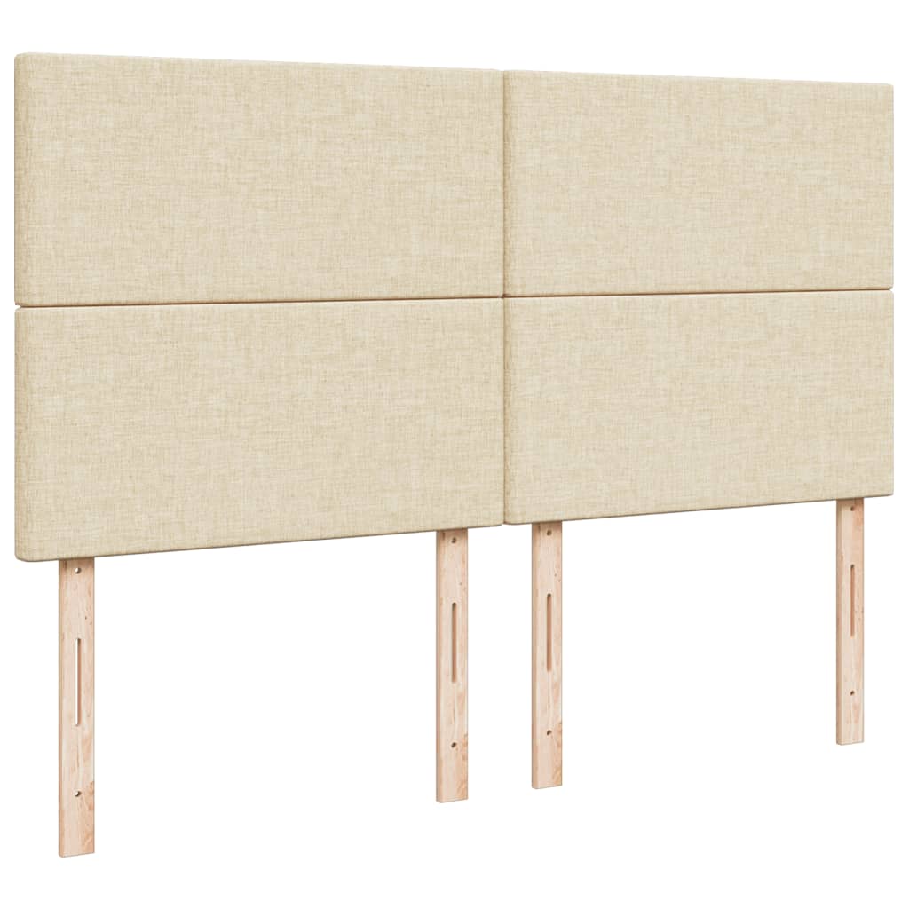 Giroletto a Molle con Materasso Crema 200x200 cm in Tessuto