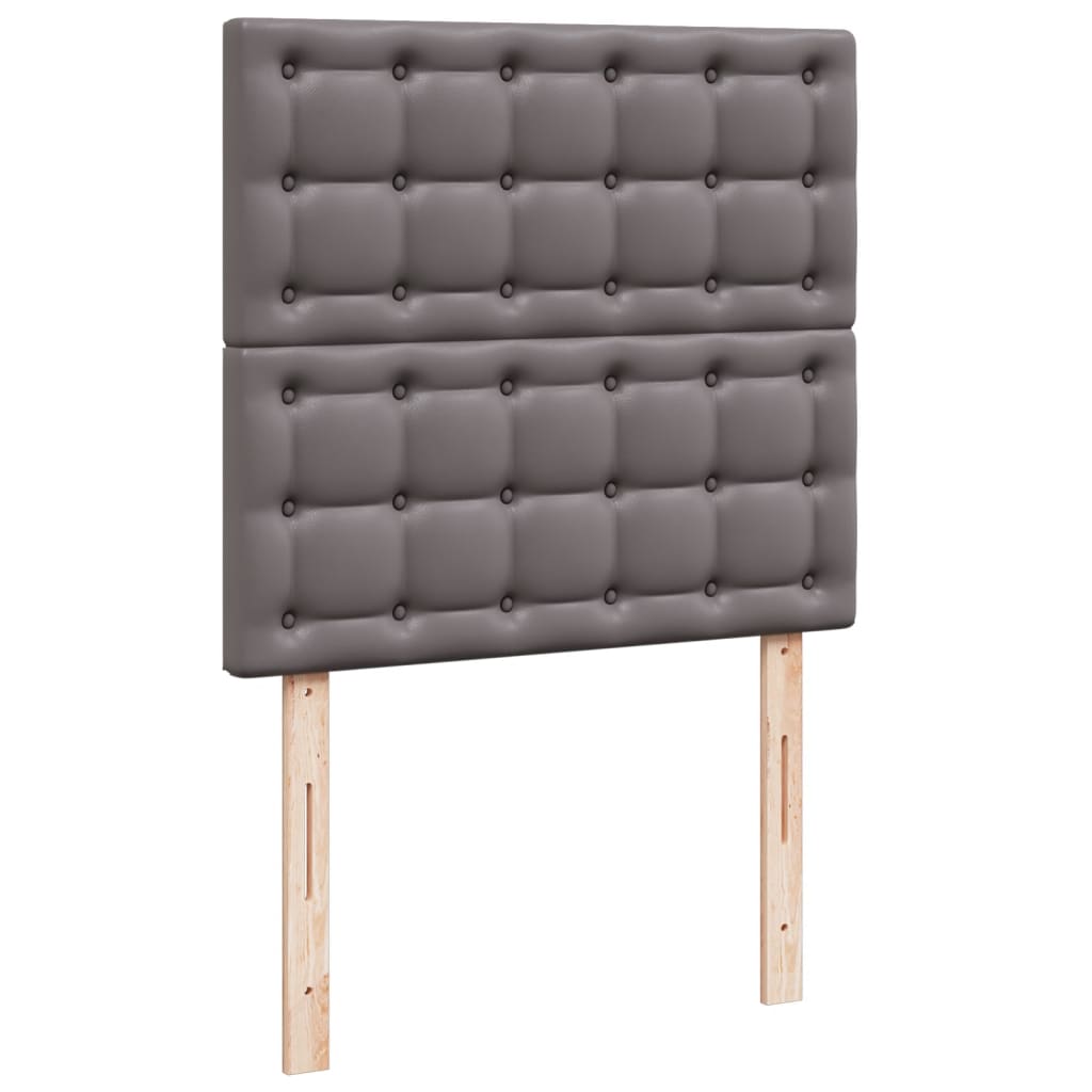 Giroletto a Molle con Materasso Grgio 90x200 cm in Similpelle
