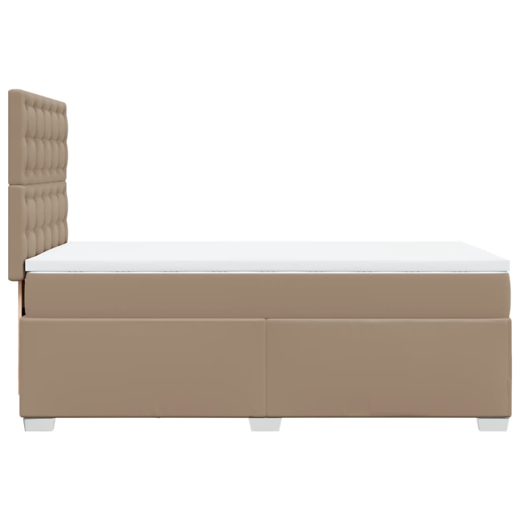 Giroletto a Molle con Materasso Cappuccino 90x200 cm Similpelle