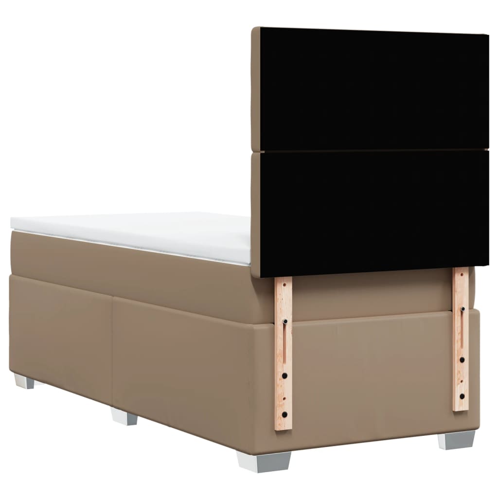 Giroletto a Molle con Materasso Cappuccino 90x200 cm Similpelle