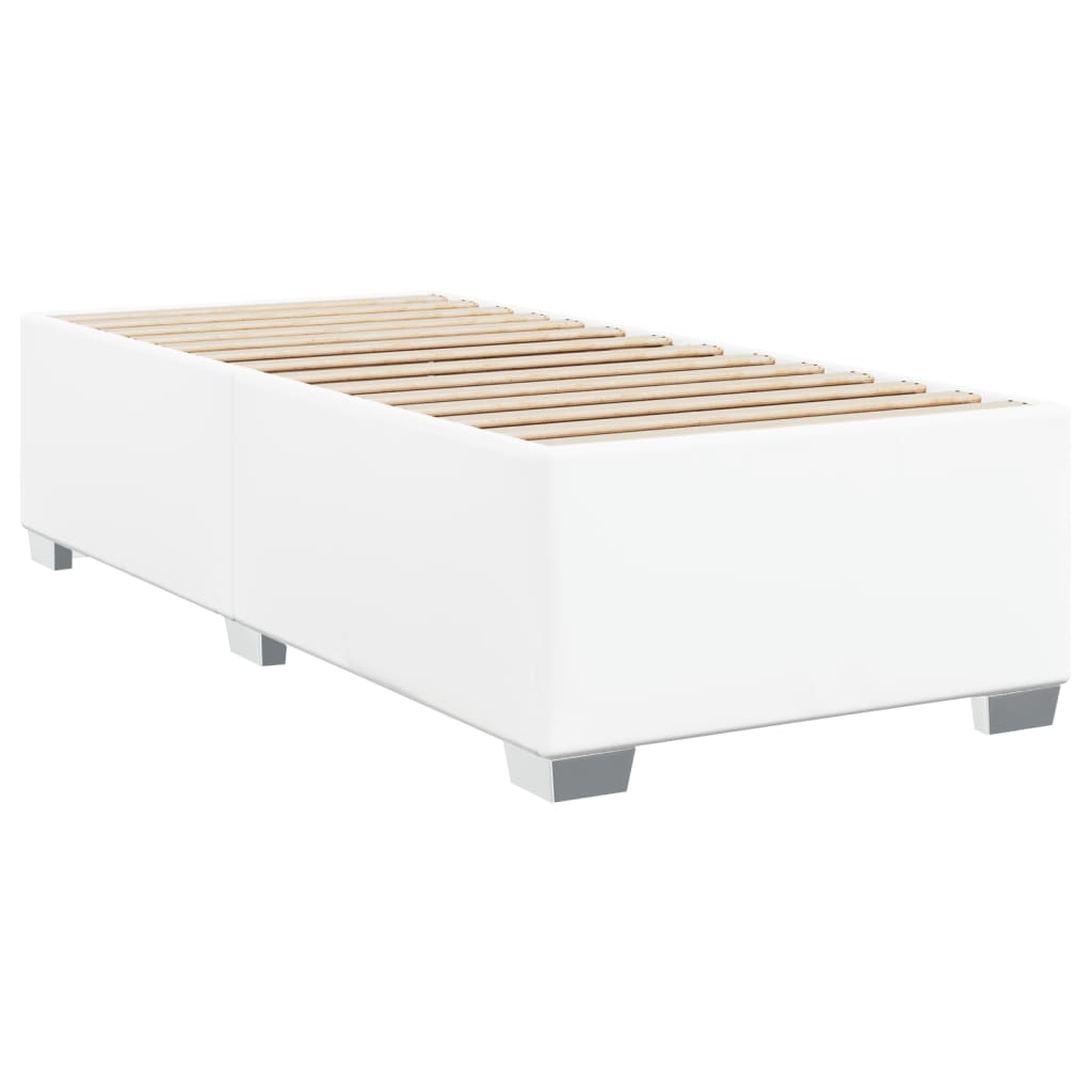 Giroletto a Molle con Materasso Bianco 100x200 cm in Similpelle