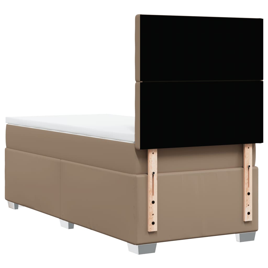 Giroletto a Molle con Materasso Cappuccino 100x200cm Similpelle
