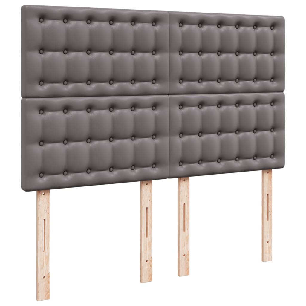 Giroletto a Molle con Materasso Grigio 140x200 cm in Similpelle