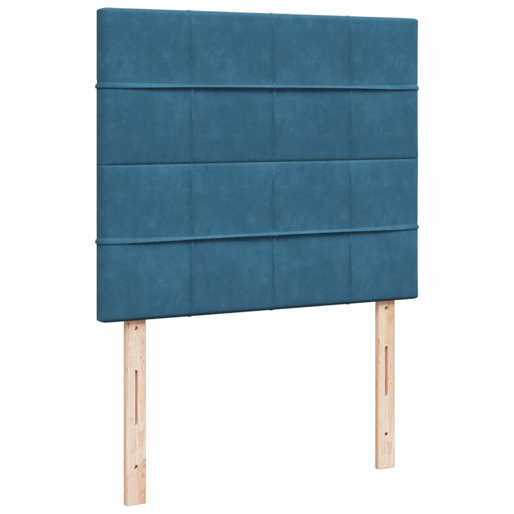 Giroletto a Molle con Materasso Blu 120x190 cm in Velluto