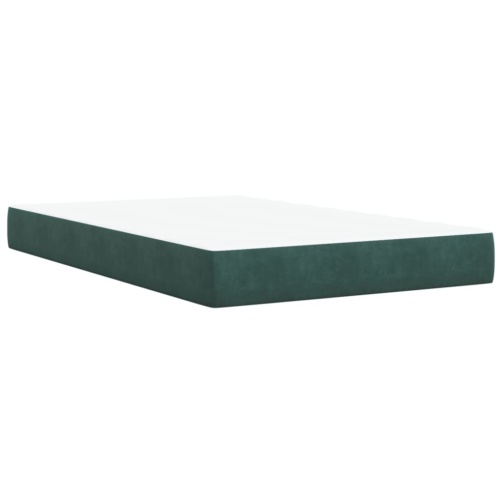 Giroletto a Molle con Materasso Verde Scuro 120x190 cm Velluto - homemem39