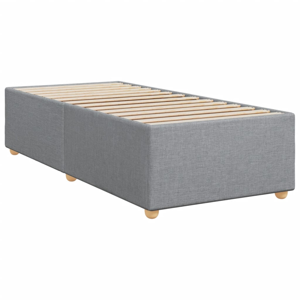 Giroletto a Molle con Materasso Grigio Chiaro100x200 cm Tessuto - homemem39
