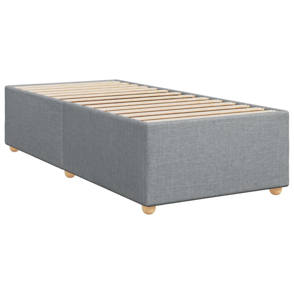 Giroletto a Molle con Materasso Grigio Chiaro100x200 cm Tessuto