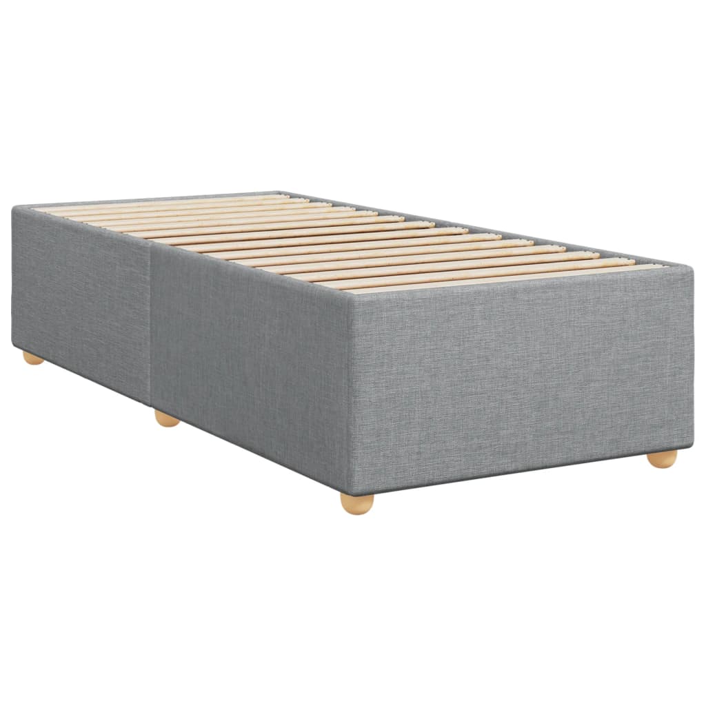 Giroletto a Molle con Materasso Grigio Chiaro100x200 cm Tessuto