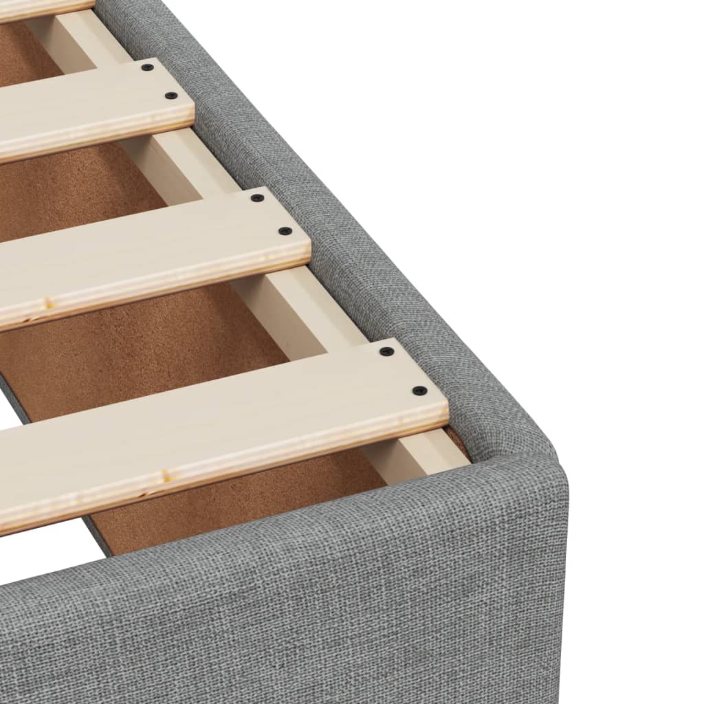 Giroletto a Molle con Materasso Grigio Chiaro 120x190cm Tessuto