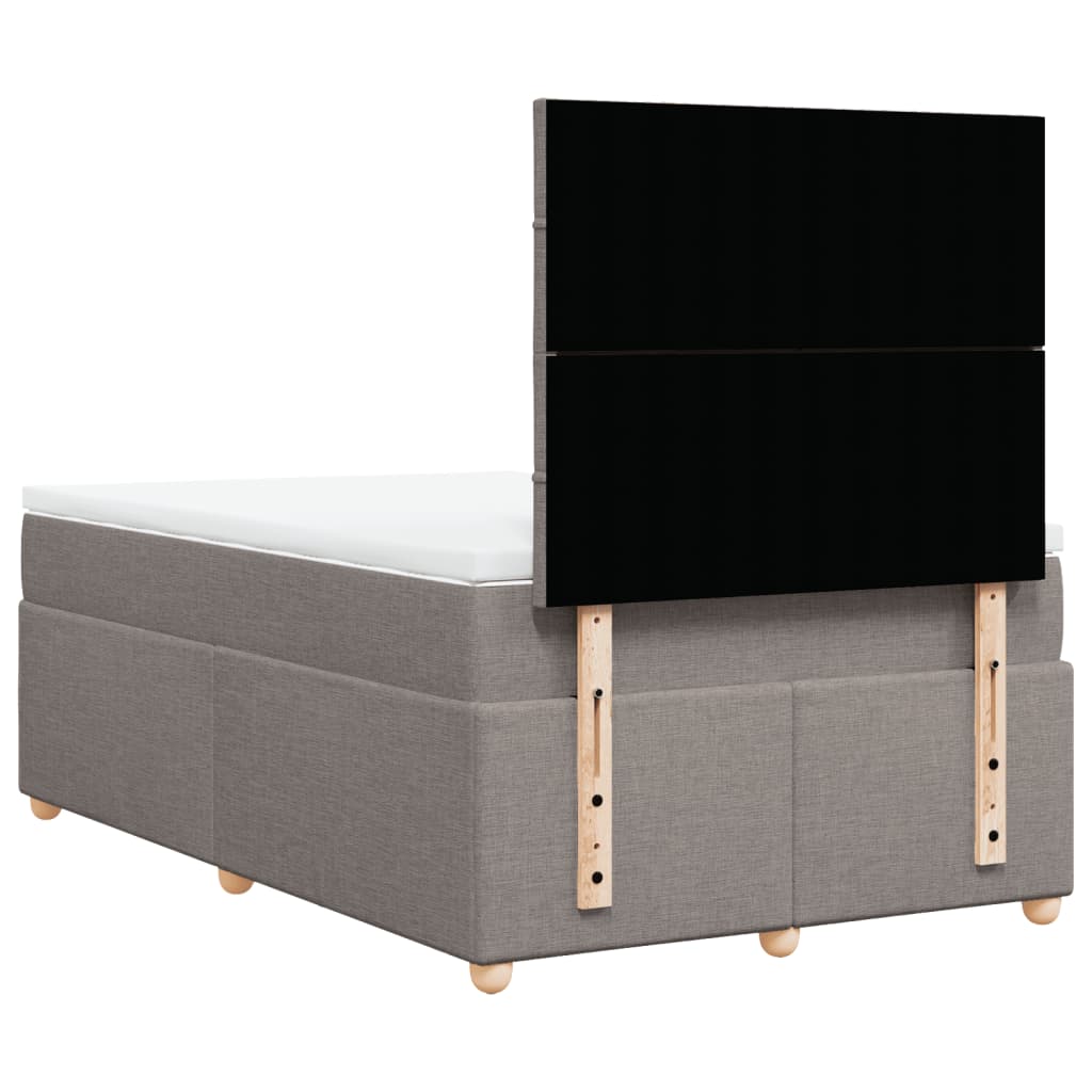 Giroletto a Molle con Materasso Tortora 120x190 cm in Tessuto
